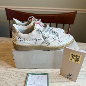 *SOLD* Golden Goose White and Gold Sneakers